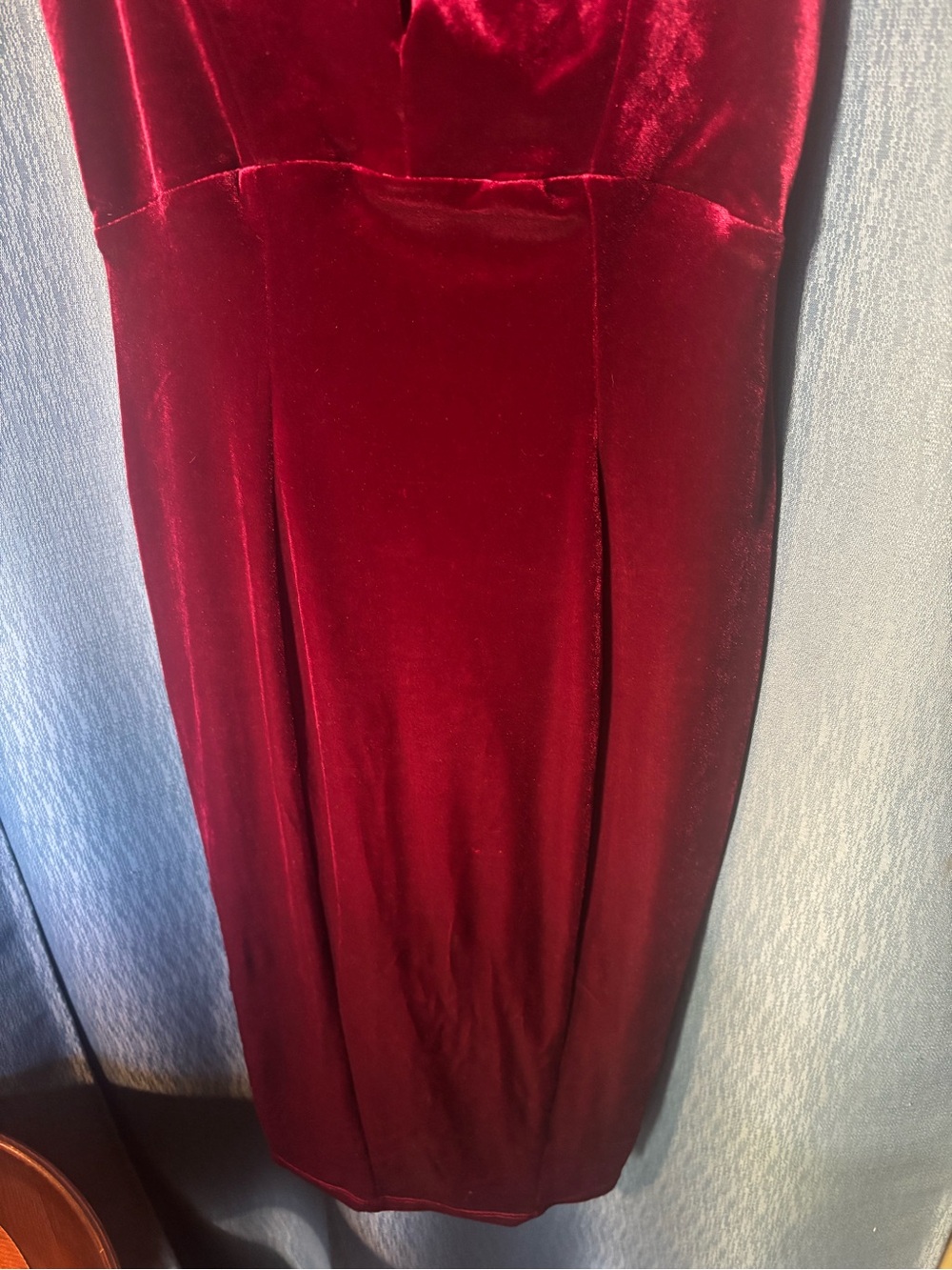 Pinup Girl Laura Byrnes Velvet Red Gilda Dress - Picture 6 of 13